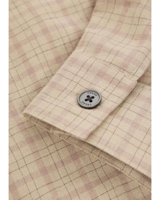 FRAME Natural Plaid Woven Shirt for men