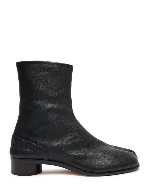 Maison Margiela Tabi 40 Leather Ankle Boots in Black for Men | Lyst