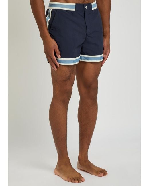 CHE Blue Baller Striped Poplin Swim Shorts for men