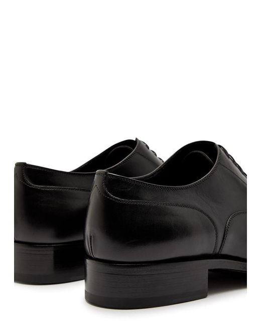 Tom Ford Black Claydon Leather Oxford Shoes for men
