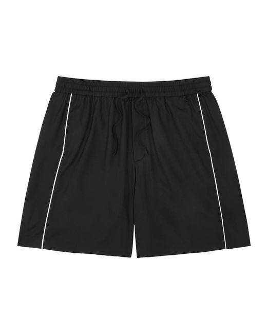 Valentino Black Silk Shorts for men