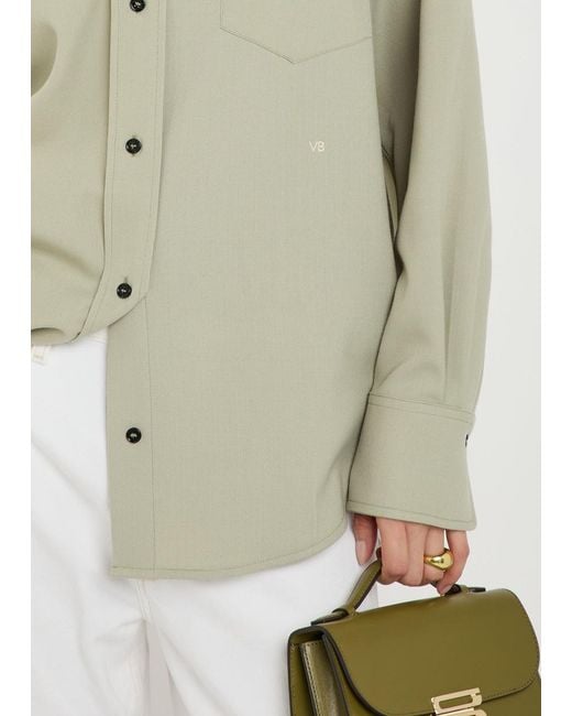 Victoria Beckham White Crepe Shirt