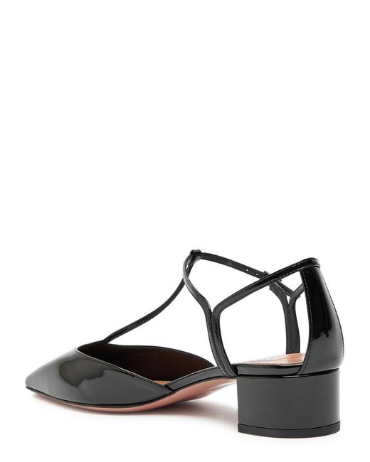 Aquazzura Black Sorbonne 35 Patent Leather Pumps