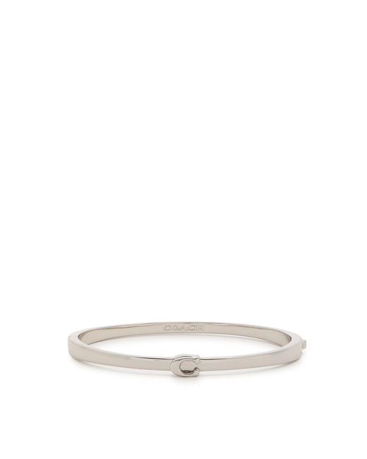 COACH White Logo Bangle