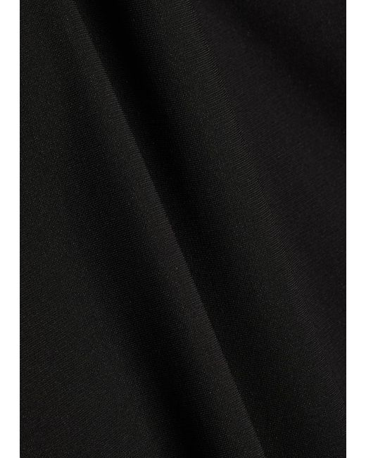 Nensi Dojaka Black Ruched Stretch-Crepe Mini Dress