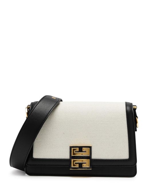 Givenchy Black 4g Canvas And Leather Cross-body Bag