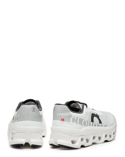 On Shoes White Cloudmster Mesh Panelled Sneakers