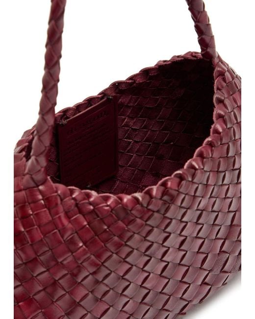 Dragon Diffusion Red Rosanna Woven Leather Shoulder Bag