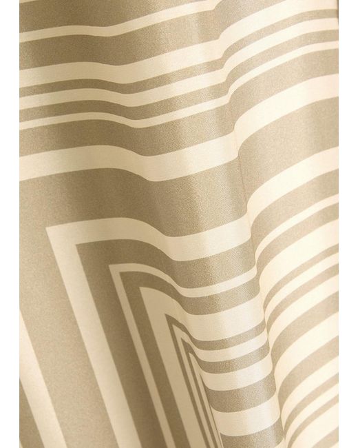 Joseph Natural Dijon Printed Wide-Leg Silk Trousers