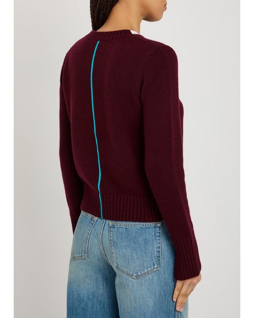 Loewe Red Cashmere-Blend Jumper