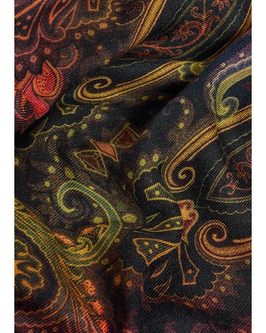 Etro Multicolor Aida Patterned Wool And Cashmere-Blend Shawl