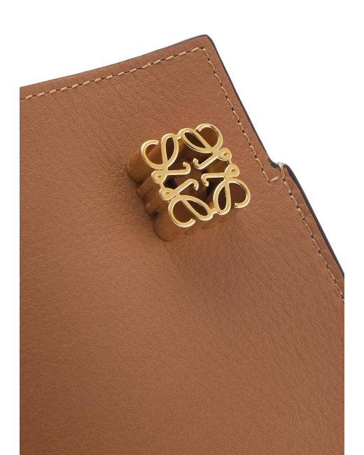 Loewe Brown Dice Pocket Leather Pouch
