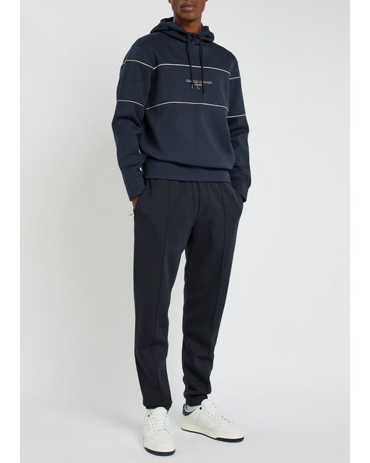 Emporio Armani Blue Jersey Sweatpants for men