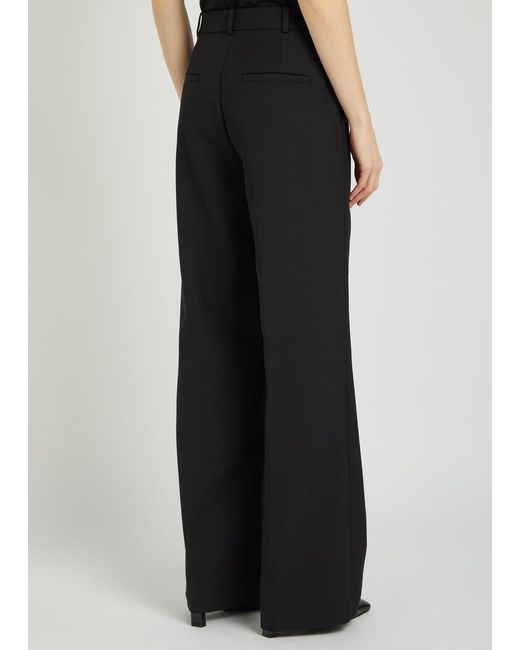 Anine Bing Black Trent Straight-Leg Canvas Trousers