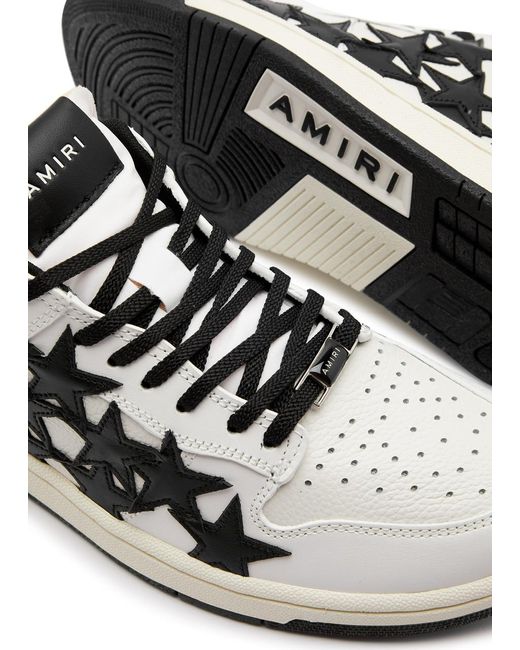 Amiri Black Stars Leather Sneakers