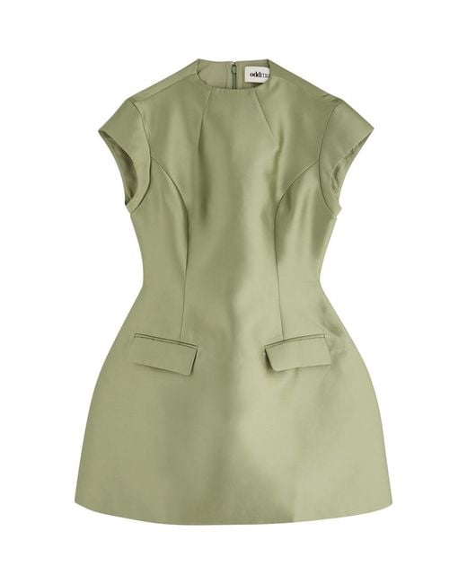 Odd Muse Green The Ultimate Muse Crepe Mini Dress