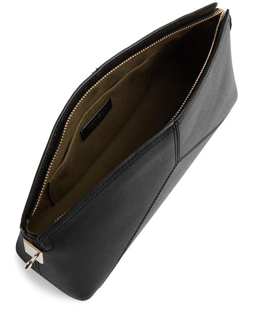 Victoria Beckham Black Classic Leather Clutch