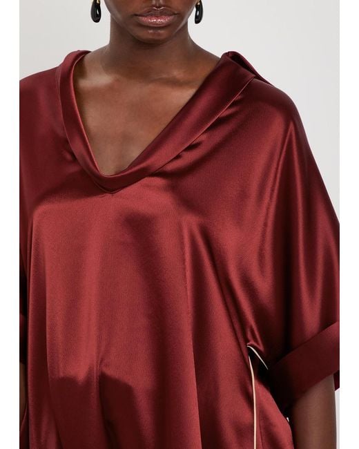 Roksanda Red Enira Satin Top