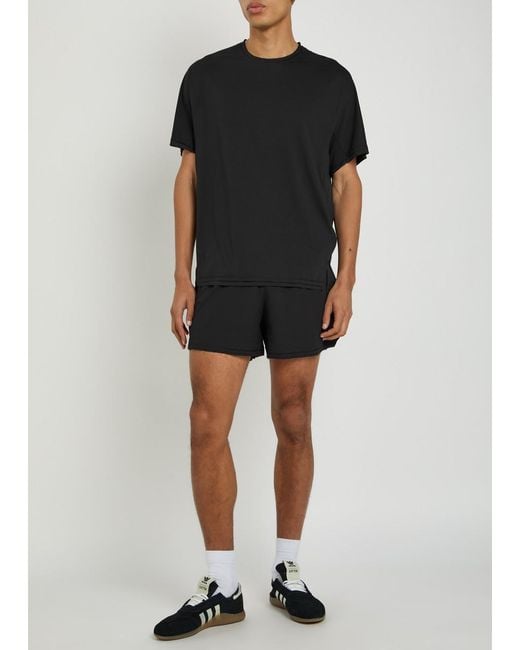 Y-3 Black Logo-Appliquéd Jersey Running T-Shirt for men