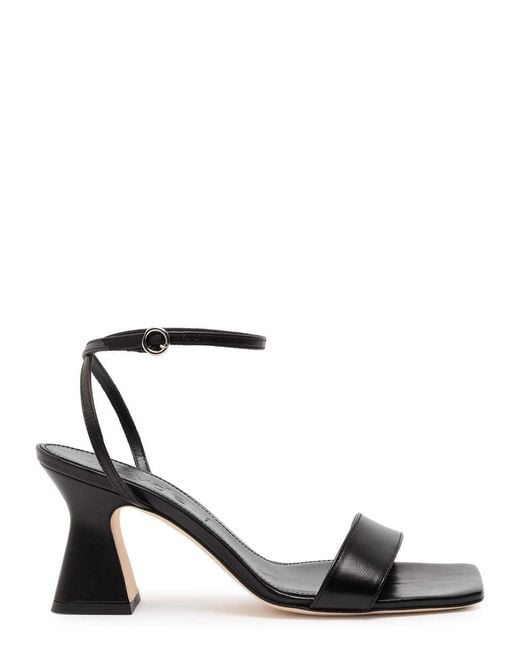 Aeyde White Fenna 70 Metallic-Leather Sandals
