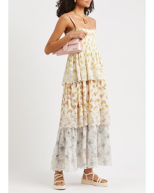 byTiMo White Floral-print Woven Maxi Dress