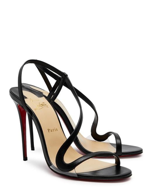 Christian Louboutin Black Rosalie 100 Leather Sandals