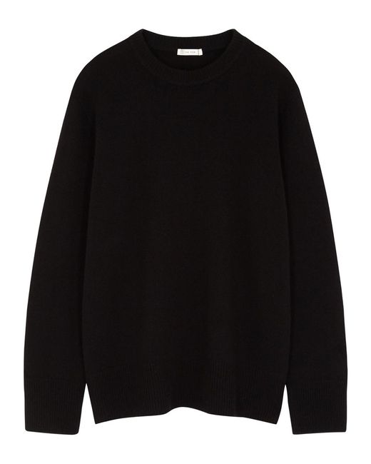 The Row Black Sibem Wool And Cashmere-Blend Jumper
