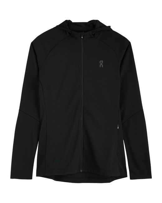 On Shoes Black Climate Hooded Jersey Jacket