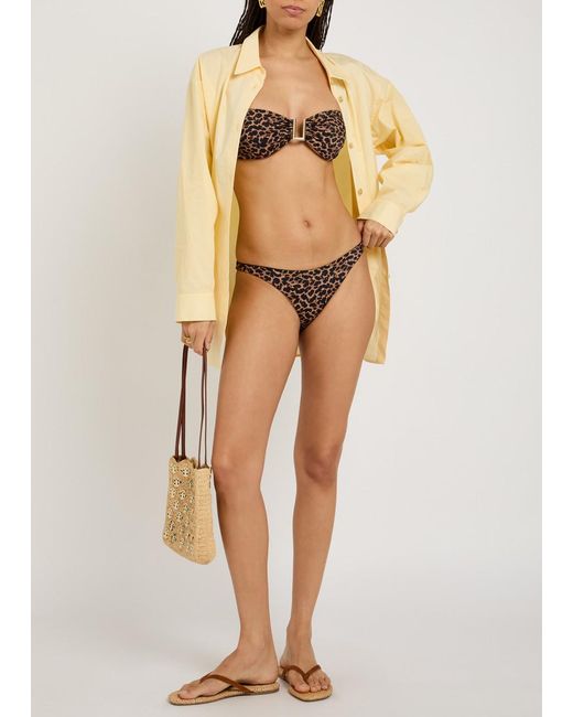 Away That Day Black Almalfi-Print Bikini Briefs