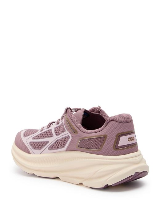 Hoka One One Purple Clifton One9 Panelled Mesh Sneakers