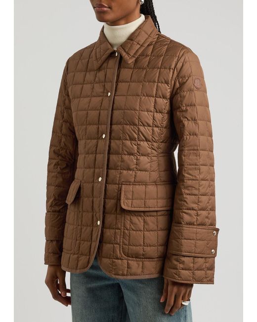 Moncler Brown Epinal Quilted Shell Jacket
