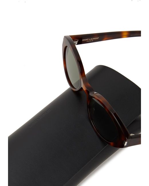 Saint Laurent Green Oval-frame Sunglasses