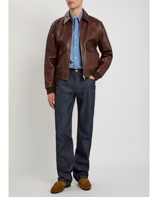 A.P.C. Blue Straight-Leg Jeans for men