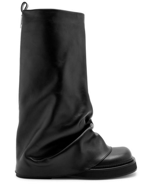 The Attico The Attico Combat Mini Robin black leather boot