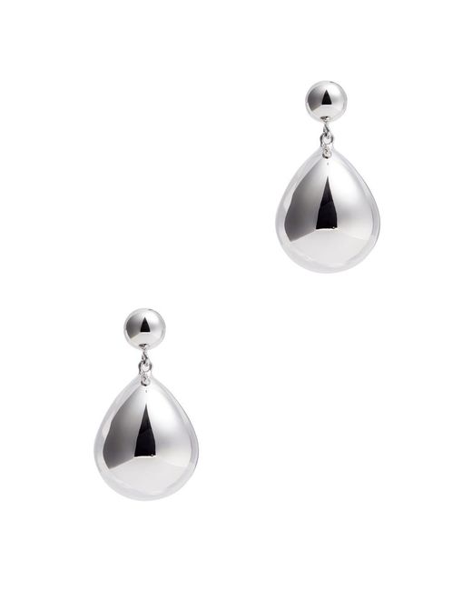LIE STUDIO White The Julie Sterling Drop Earrings, Earrings