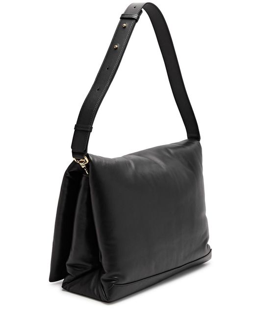 Victoria Beckham Black Jumbo Chain Padded Leather Shoulder Bag