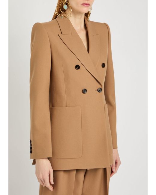 Chloé Natural Double-Breasted Wool Blazer