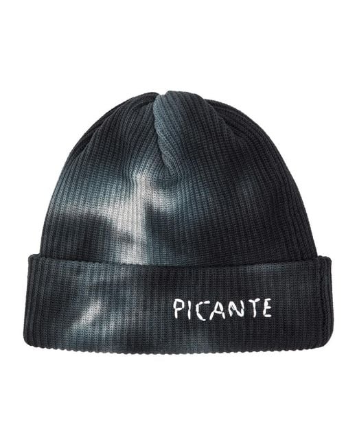 Picante Blue Logo Tie-Dye Ribbed Cotton Beanie for men
