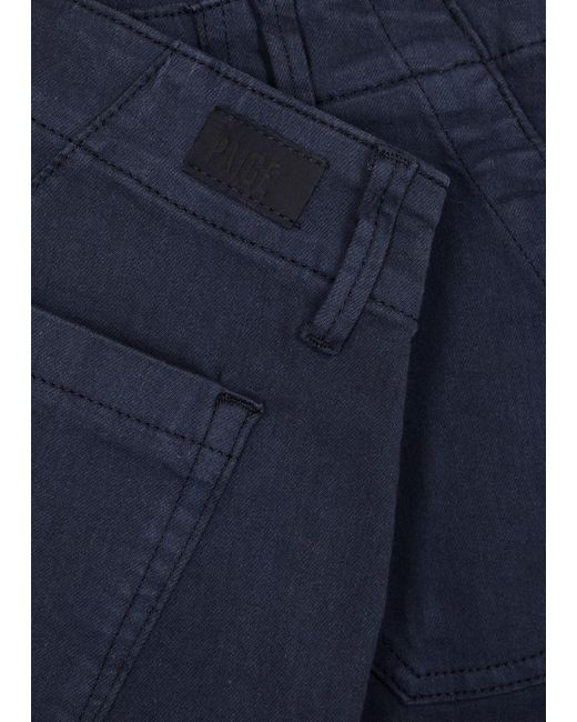 PAIGE Blue Mayslie Cropped Straight-leg Jeans