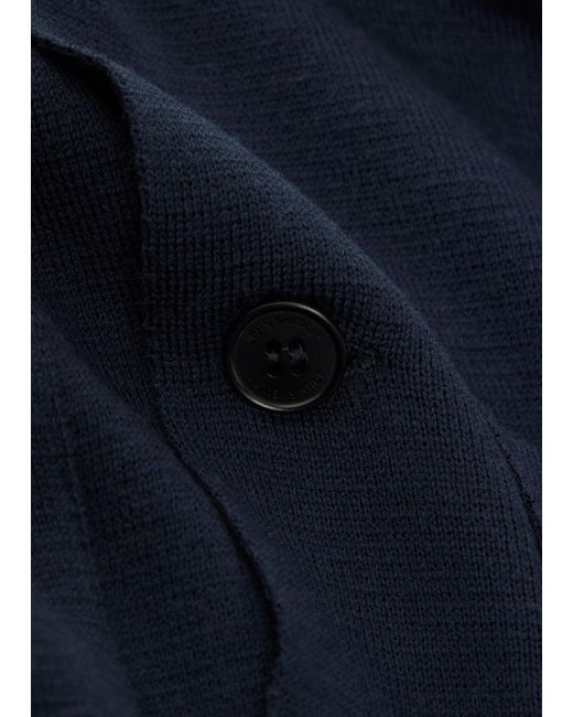John Smedley Blue Narah Merino Wool Cardigan for men