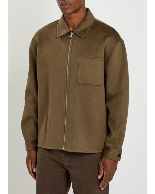 FRAME Green Wool Jacket for men