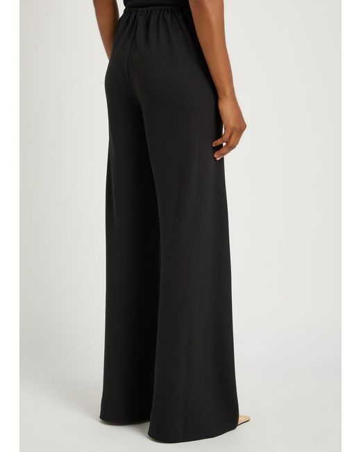 Staud Black Stroll Crepe Trousers