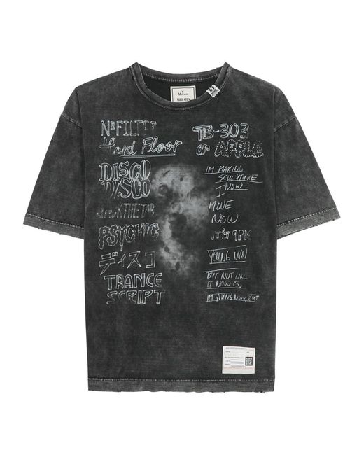 Maison Mihara Yasuhiro Gray Printed Cotton T-Shirt for men