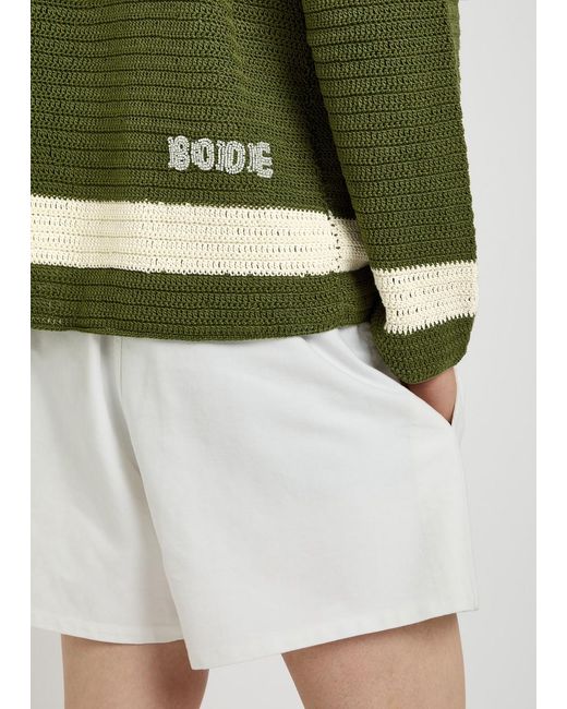 Bode Green Marsh Crotchet-Cotton Shirt for men