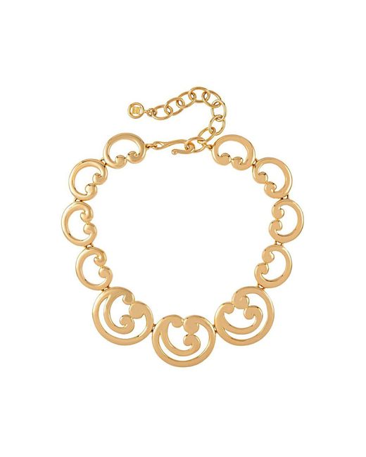 Susan Caplan Metallic 1980S Vintage Givenchy Statement Swirl Necklace