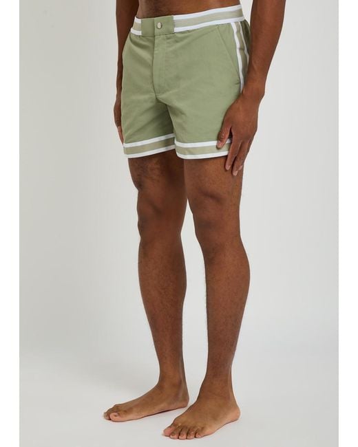 CHE Green Baller Striped Poplin Swim Shorts for men