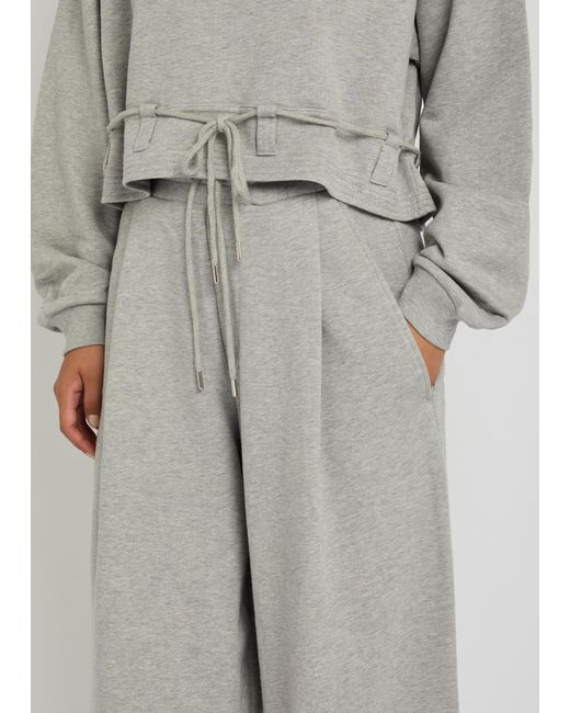 Dries Van Noten Gray Hadium Pleated Wide-Leg Cotton Sweatpants