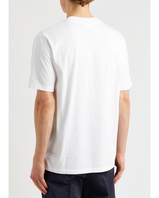 NN07 White Adam Logo Cotton T-shirt for men