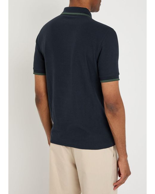Fred Perry Blue Logo-Embroidered Cotton Polo Shirt for men