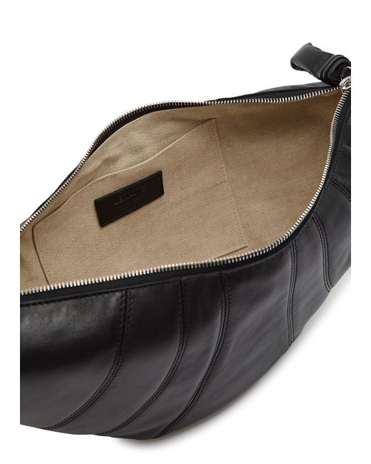Lemaire Black Croissant Medium Grained Leather Shoulder Bag